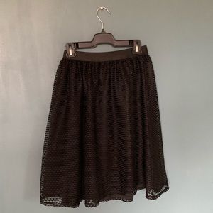 Black Lace Midi Skirt